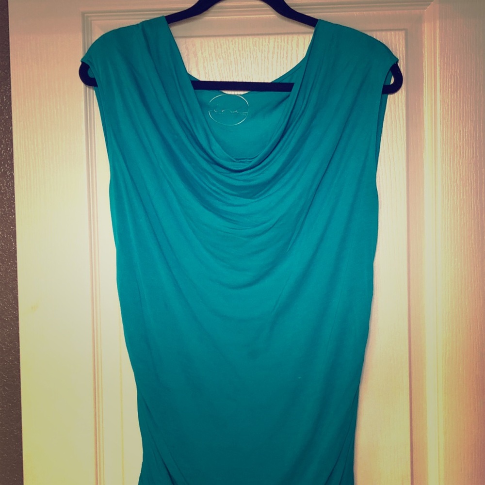 Sleeveless Greenish Blue INC Blouse